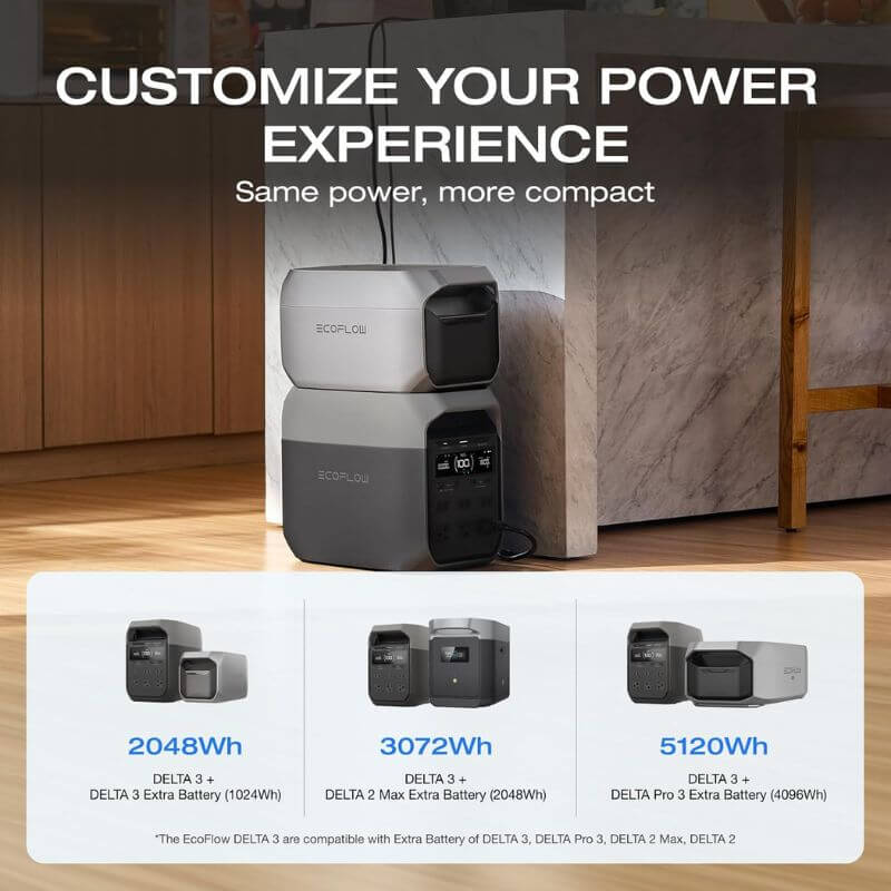 EcoFlow DELTA 3 Portable Power Station | EFDELTA3-US