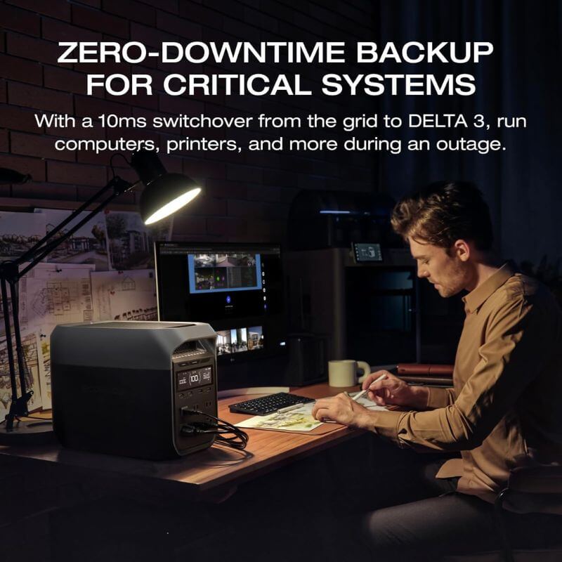 EcoFlow DELTA 3 Portable Power Station | EFDELTA3-US