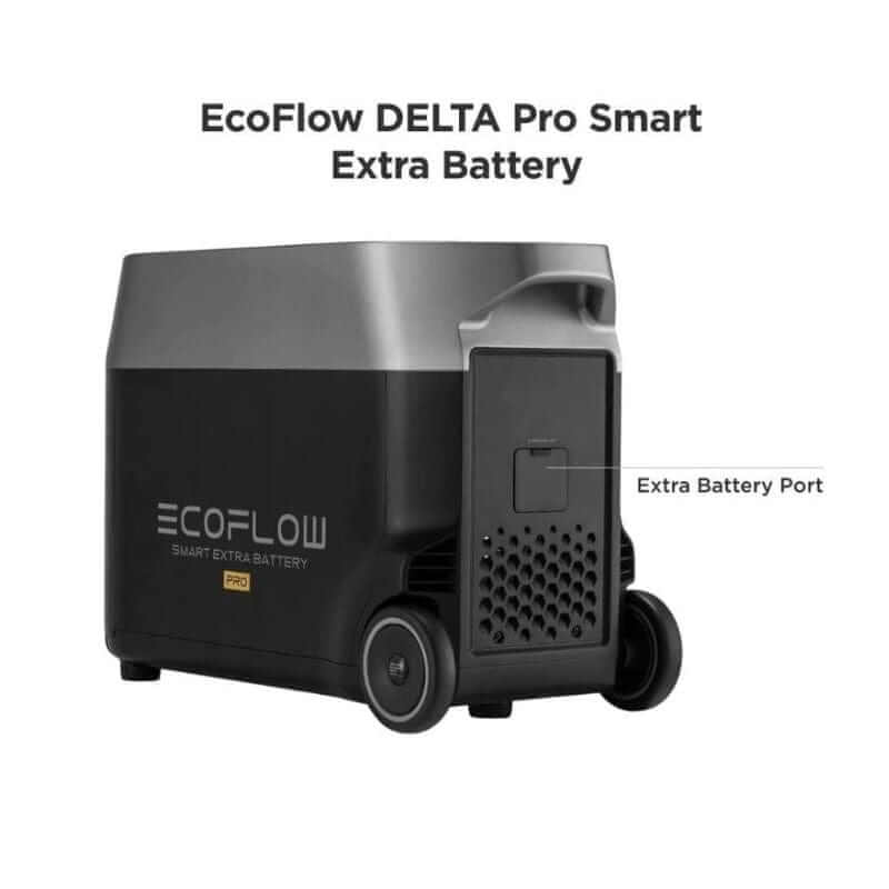 EcoFlow DELTA Pro Portable Power Station Bundle, 10.8kWh Capacity, 3600W Output, Includes 2 Smart Extra Batteries | DELTAPro-DELTAProEB-US2