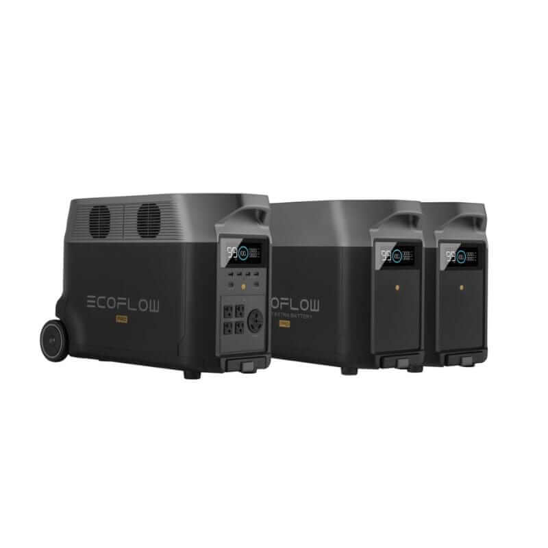EcoFlow DELTA Pro Portable Power Station Bundle, 10.8kWh Capacity, 3600W Output, Includes 2 Smart Extra Batteries | DELTAPro-DELTAProEB-US2
