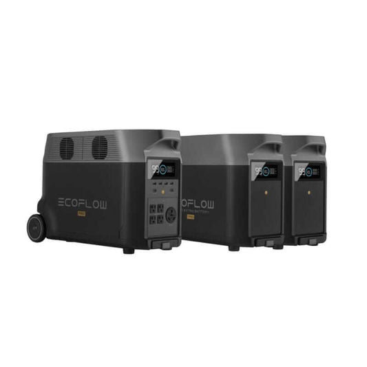 EcoFlow DELTA Pro Portable Power Station Bundle, 10.8kWh Capacity, 3600W Output, Includes 2 Smart Extra Batteries | DELTAPro-DELTAProEB-US2
