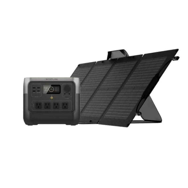 EcoFlow RIVER 2 Pro Solar Generator, 768Wh Capacity, 800W Output, Includes 110W Portable Solar Panel | RIVER2PRO-110-1-US