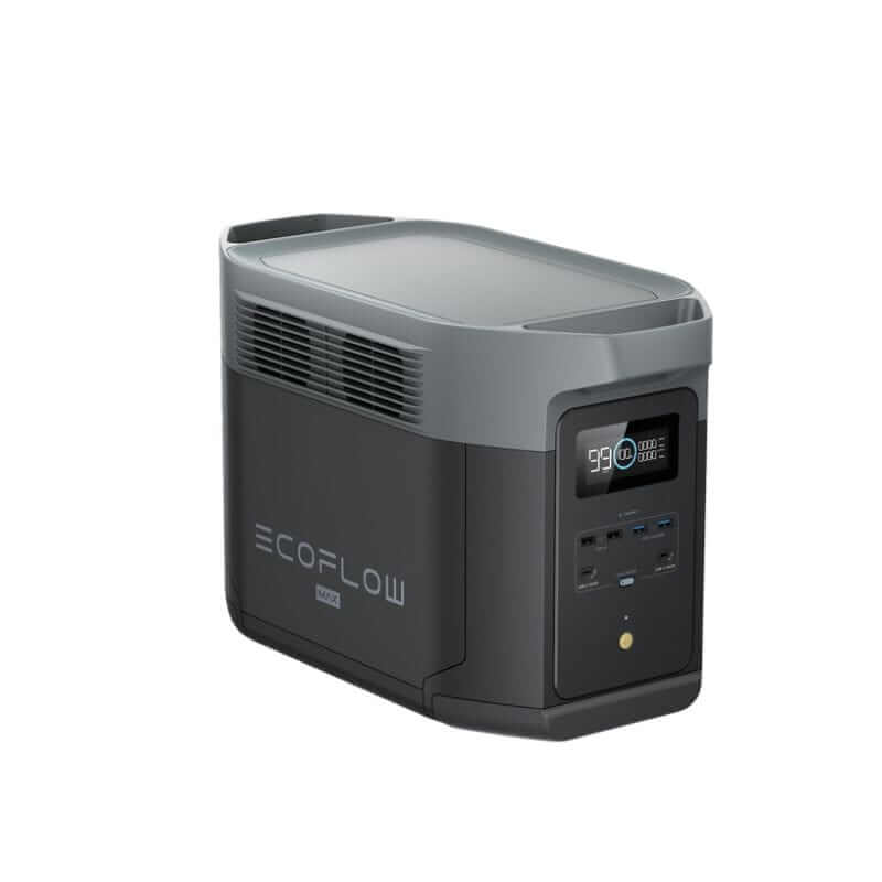 EcoFlow DELTA 2 Max Solar Generator Kit with 2048Wh Capacity, 2400W Output, Includes 160W Solar Panel | D2M-US-160W