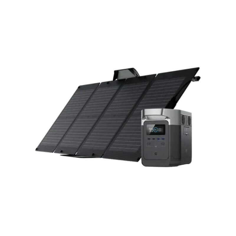 EcoFlow DELTA 2 Portable Power Station Bundle, 1024Wh Capacity, 1800W Output, Includes 110W Solar Panel | DELTA2-110W
