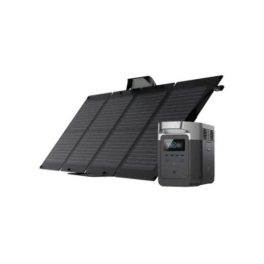 EcoFlow DELTA 2 Portable Power Station Bundle, 1024Wh Capacity, 1800W Output, Includes 110W Solar Panel | DELTA2-110W