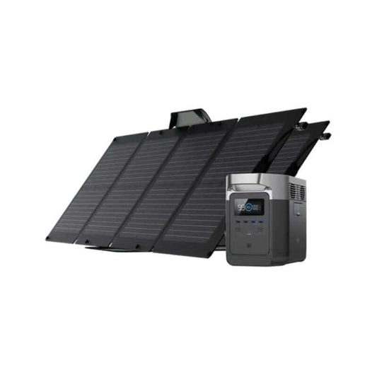 EcoFlow DELTA 2 Portable Power Station Bundle, 1024Wh Capacity, 1800W Output, Includes 2 x 110W Solar Panels | DELTA2-110W2