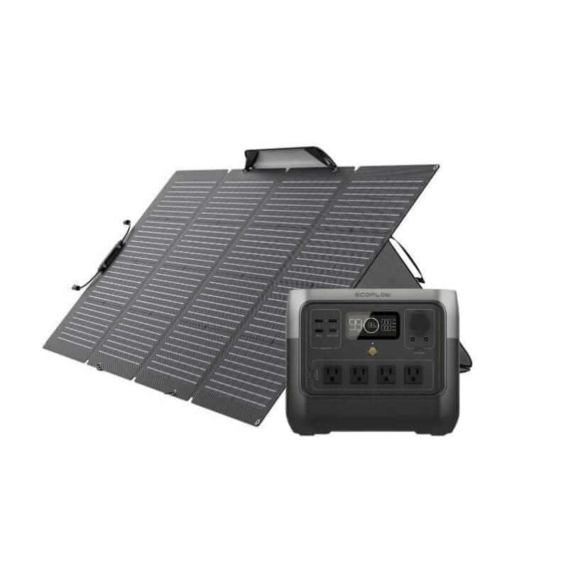 EcoFlow RIVER 2 Pro Solar Generator, 768Wh Capacity, 800W Output, Includes 220W Bifacial Solar Panel | RIVER2PRO-220-1-US