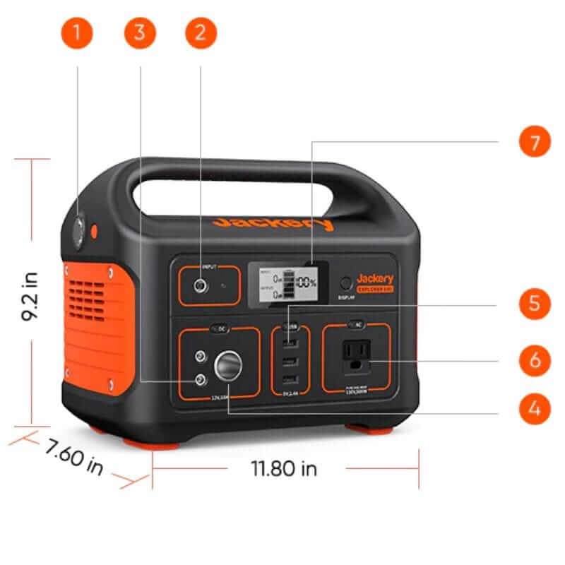 Jackery Explorer 500 Portable Power Station, 518Wh Capacity, 500W Output, Multiple Charging Options | 70-0500-USO001
