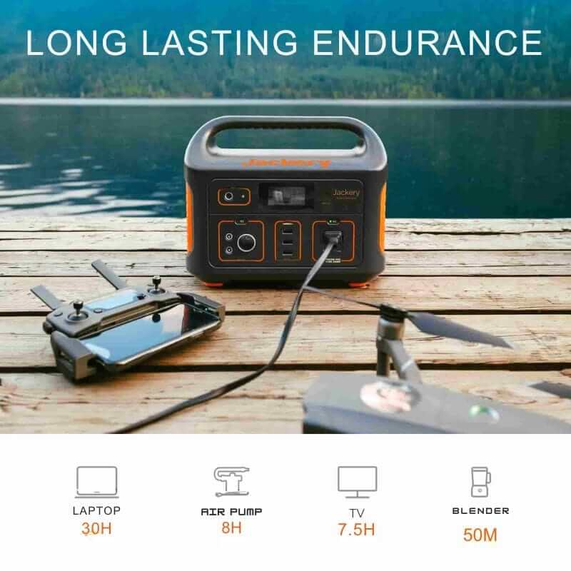 Jackery Explorer 500 Portable Power Station, 518Wh Capacity, 500W Output, Multiple Charging Options | 70-0500-USO001