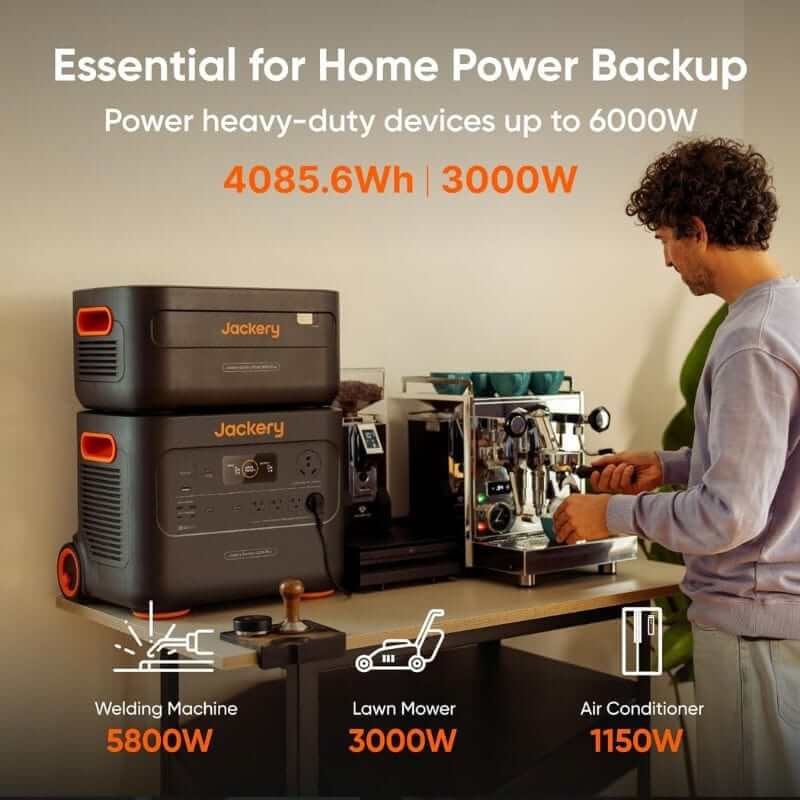 Jackery 2000 Plus Kit, 4086Wh, 3000W Output, 2 x 200W Solar Panels | 21-0009-000093