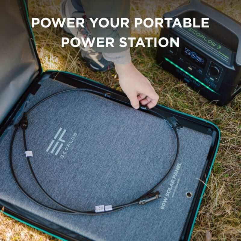 EcoFlow 60W Portable Solar Panel, High-Efficiency, Foldable, IP68 Waterproof | EFSOLAR60