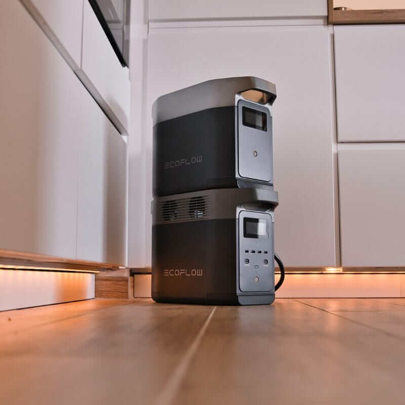 EcoFlow DELTA 2 + Smart Extra Battery Bundle with 2048Wh Capacity, 1800W Output, Expandable Home Backup Solution | DELTA2-DELTA2EB