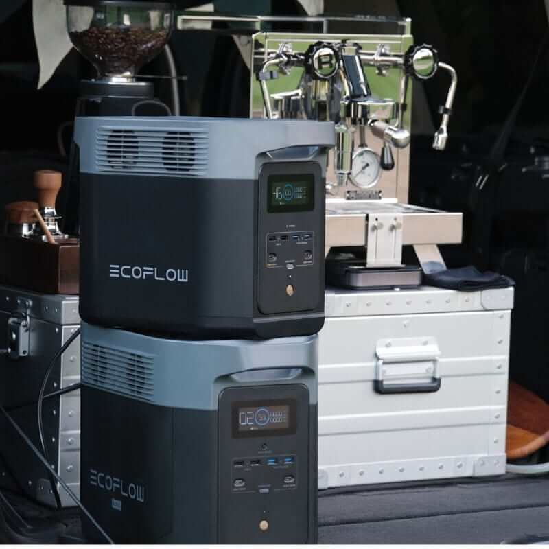 EcoFlow DELTA 2 + Smart Extra Battery Bundle with 2048Wh Capacity, 1800W Output, Expandable Home Backup Solution | DELTA2-DELTA2EB