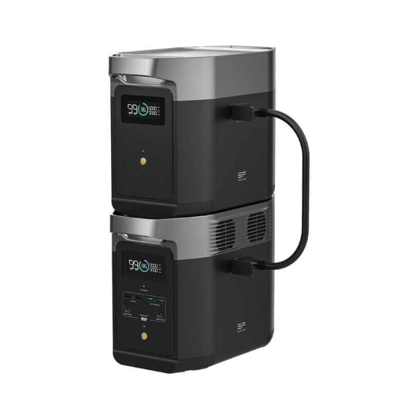 EcoFlow DELTA 2 + Smart Extra Battery Bundle with 2048Wh Capacity, 1800W Output, Expandable Home Backup Solution | DELTA2-DELTA2EB