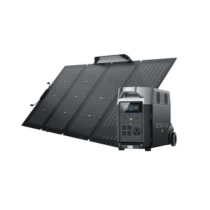EcoFlow DELTA Pro Solar Generator with 3600Wh Capacity, 3600W Output, Includes 220W Bifacial Solar Panel | TMR500-MS430-US