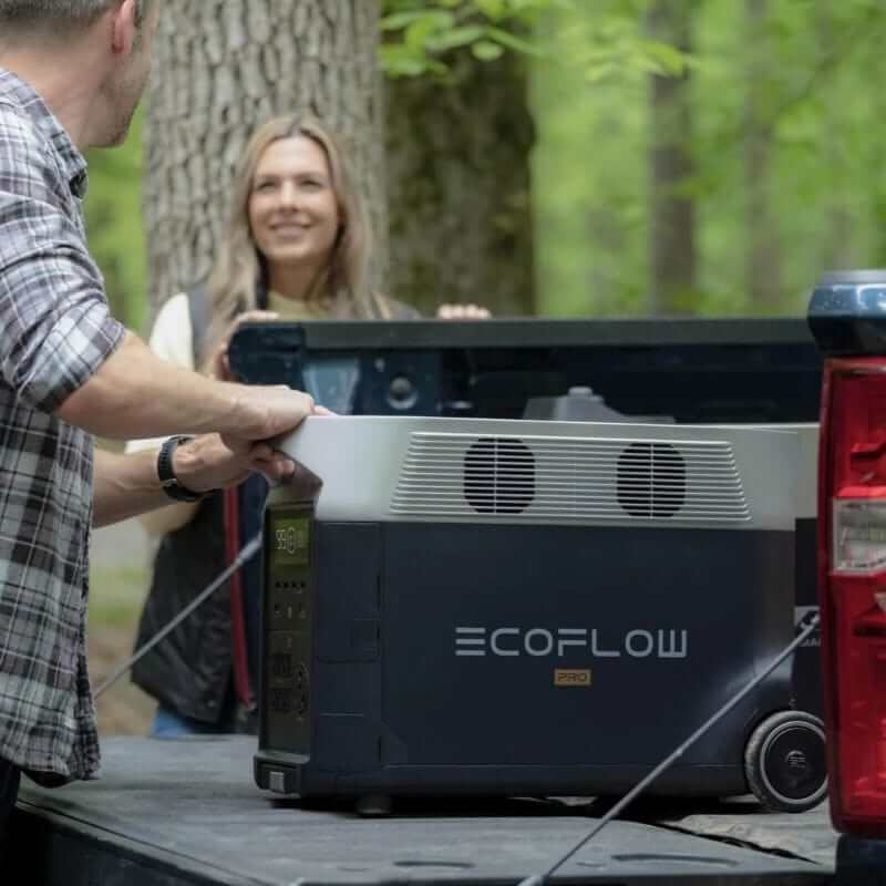EcEcoFlow DELTA Pro Solar Generator with 3600Wh Capacity, 3600W Output, Includes 2x 220W Bifacial Solar Panels | TMR500-2MS430-US