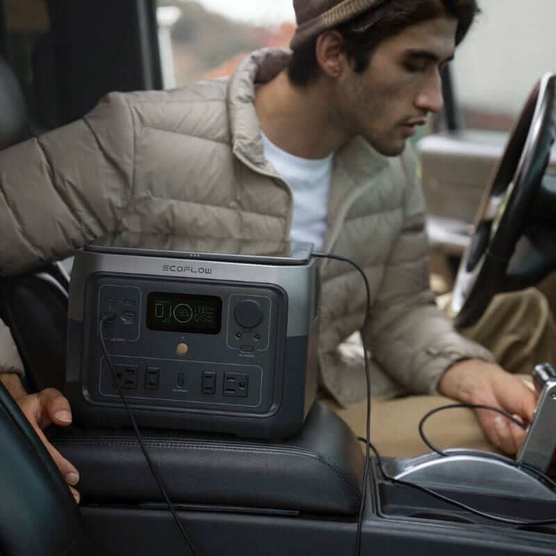 EcoFlow RIVER 2 Max Portable Power Station with 512Wh Capacity, 500W Output, Fast Charging | ZMR610-B-US