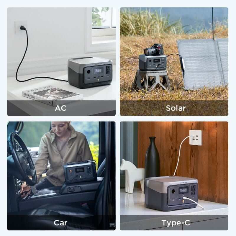EcoFlow RIVER 2 Portable Power Station with 256Wh Capacity, 300W Output, Fast Charging | ZMR600-US