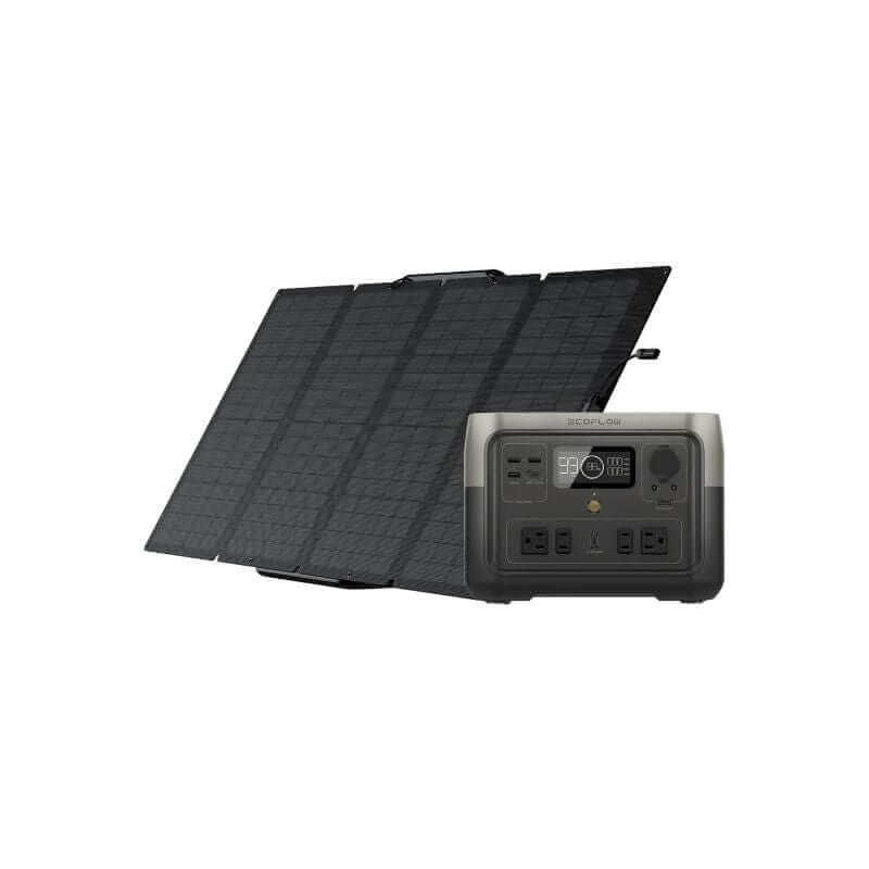 EcoFlow RIVER 2 Pro Solar Generator with 768Wh Capacity, 800W Output, Includes 160W Solar Panel | RIVER2PRO-160-1-US