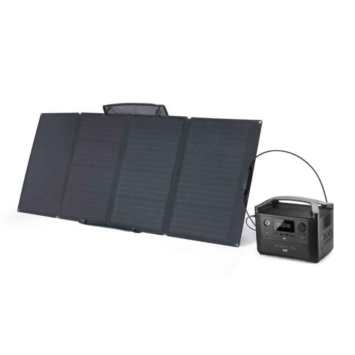 EcoFlow RIVER Pro Portable Power Station & 160W Solar Panel, 720Wh Capacity, 600W Output, Expandable Storage | RIVERAMPROSP161