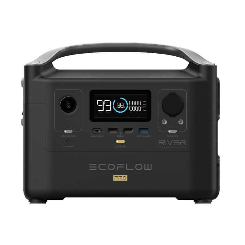 EcoFlow RIVER Pro Portable Power Station & 160W Solar Panel, 720Wh Capacity, 600W Output, Expandable Storage | RIVERAMPROSP161
