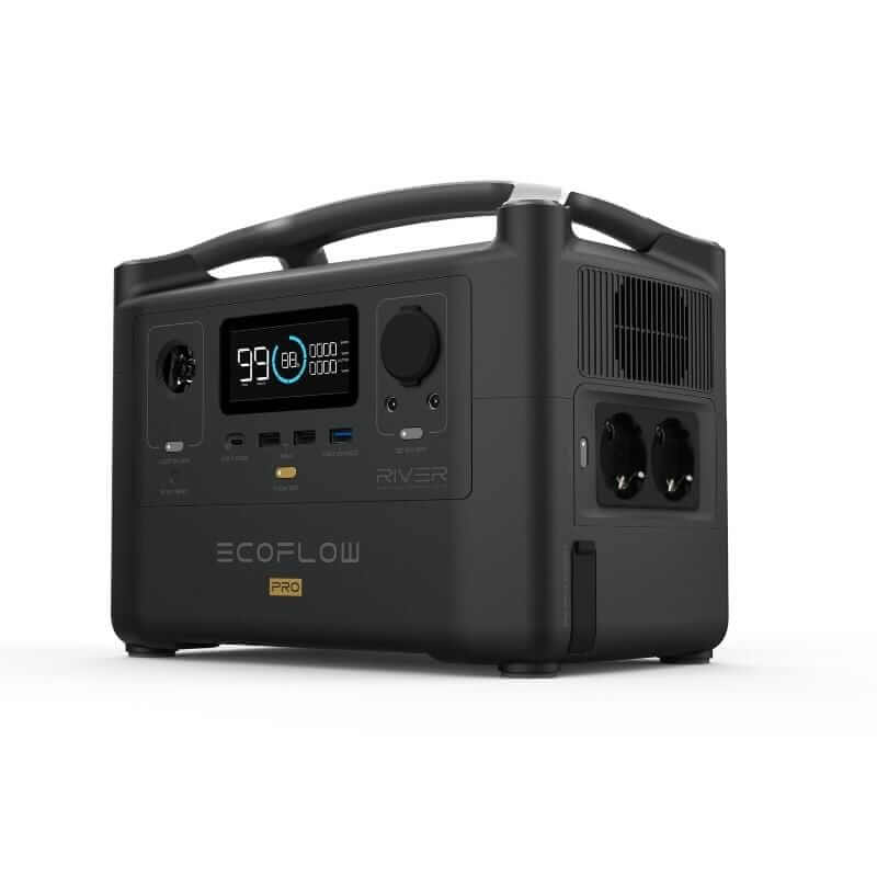EcoFlow RIVER Pro Portable Power Station & 160W Solar Panel, 720Wh Capacity, 600W Output, Expandable Storage | RIVERAMPROSP161