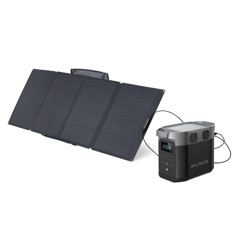 EcoFlow 1800W Output/2700W Peak Solar Generator DELTA 2 Push-Button Start  Battery Generator with 220W Solar Panel, LFP Battery DELTA2-220W - The Home