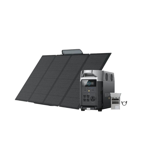 EcoFlow Solar Generator EcoFlow DELTA Pro + 1x 400W Solar Panel +Transfer Switch 306A1 + Cable