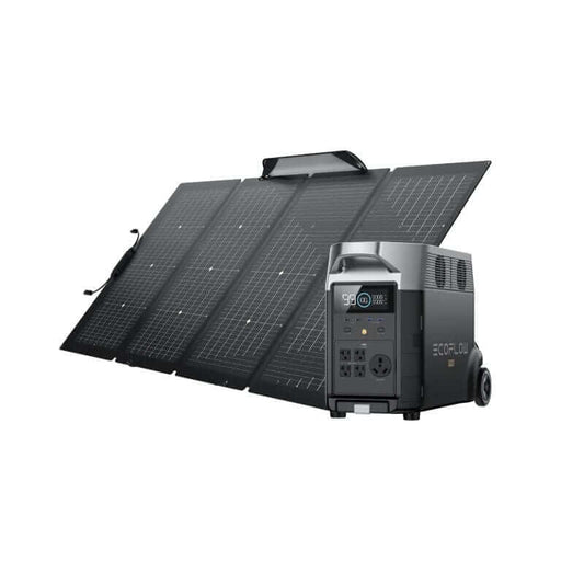 EcoFlow DELTA Pro Solar Generator Kit with 3.6kWh Capacity, 3600W Output, Includes 400W Solar Panel | DELTAPro-400W-US