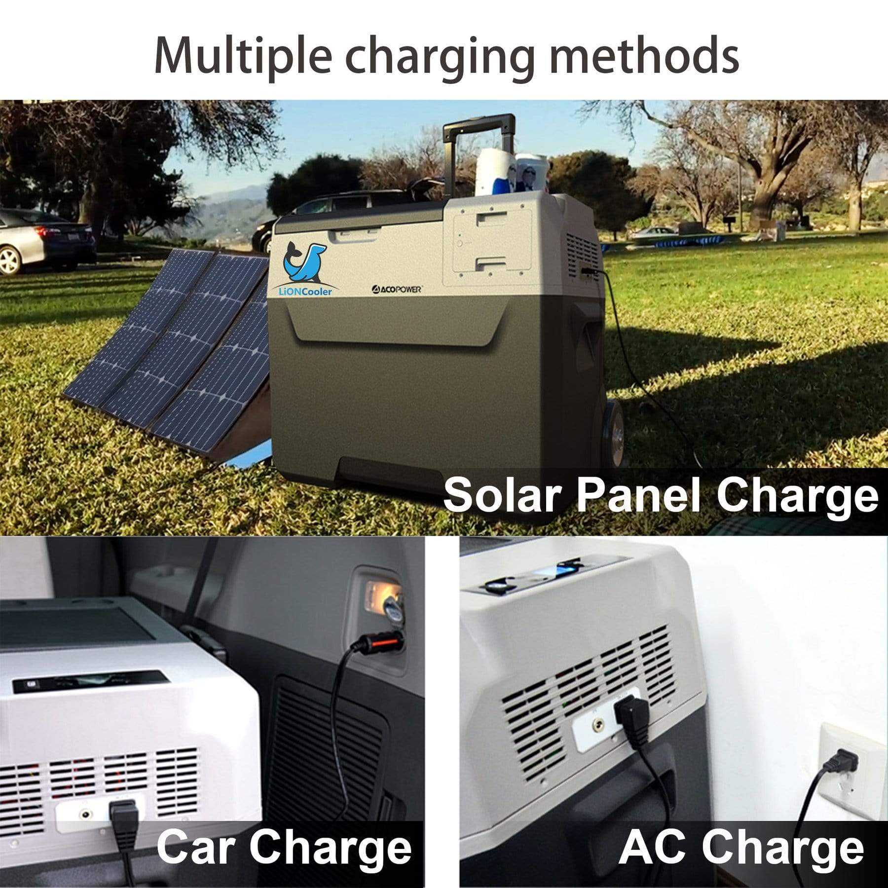 ACOPower Solar Cooler LiONCooler Portable Solar Fridge Freezer 52 Quart