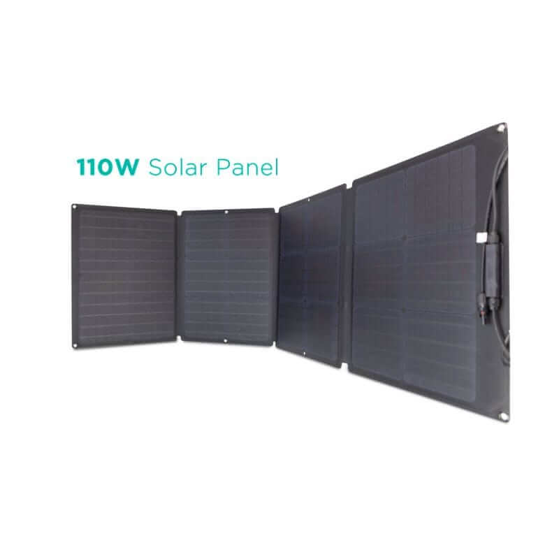 EcoFlow RIVER 2 Solar Generator with 256Wh Capacity, 300W Output, Includes 110W Portable Solar Panel | RIVER2-110-1-US
