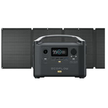 Load image into Gallery viewer, EcoFlow Solar Generator EcoFlow RIVER Pro Portable Power Station (720Wh)+ x1 110W Solar Panel  RIVERPROAMSP111 Solar Generator with X-STREAM Fast Charge + Expandable Capacity