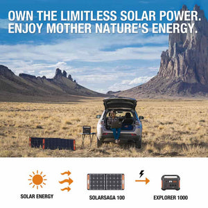 Jackery Solar Generator Jackery Solar Generator 1000 (Jackery 1000 + 1 x SolarSaga 100W) T1G1SP1000G100SP