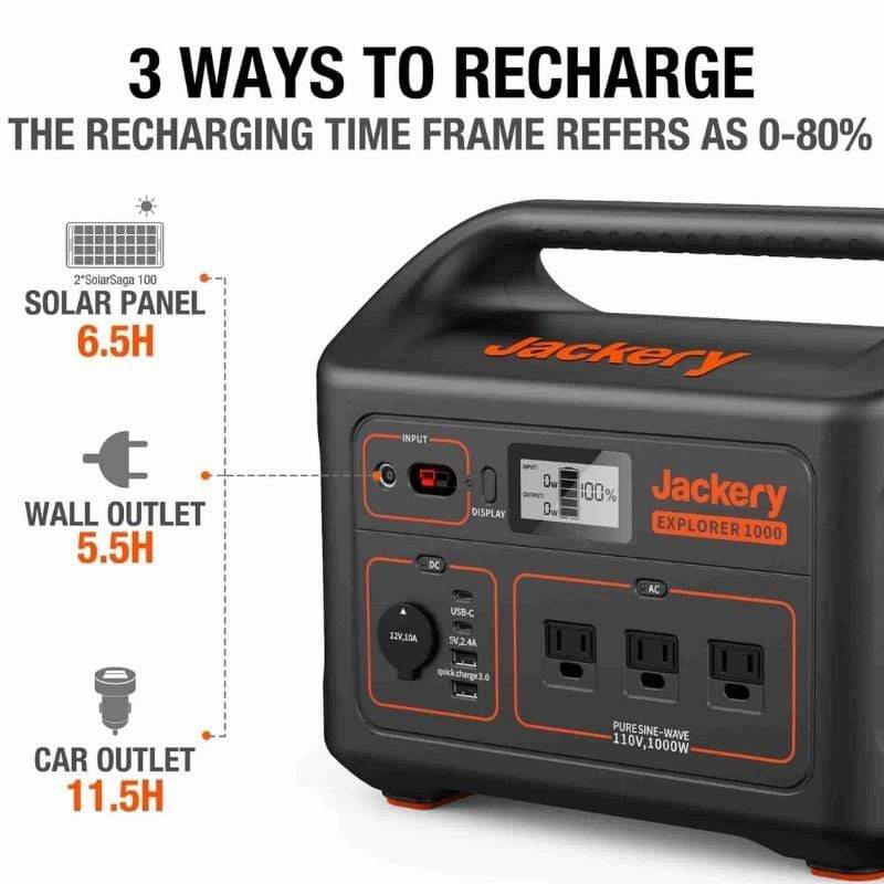 Jackery Solar Generator Jackery Solar Generator 1000 (Jackery 1000 + 2 x SolarSaga 100W)