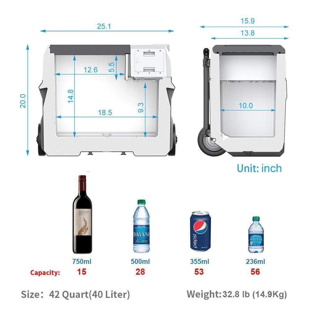 LiONCooler Solar Cooler LiONCooler Portable Solar Fridge/Freezer+90W Solar Panel HY-COMBO-X40A+90W