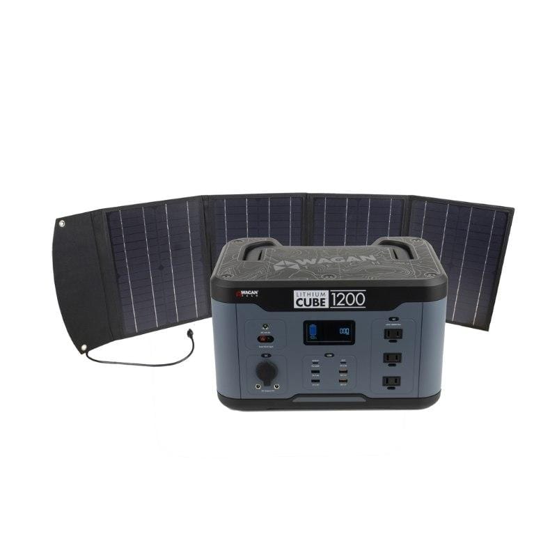 Wagan Inverter Generator Wagan Lithium Cube 1200 Solar Combo Portable Power Station EL8836-2